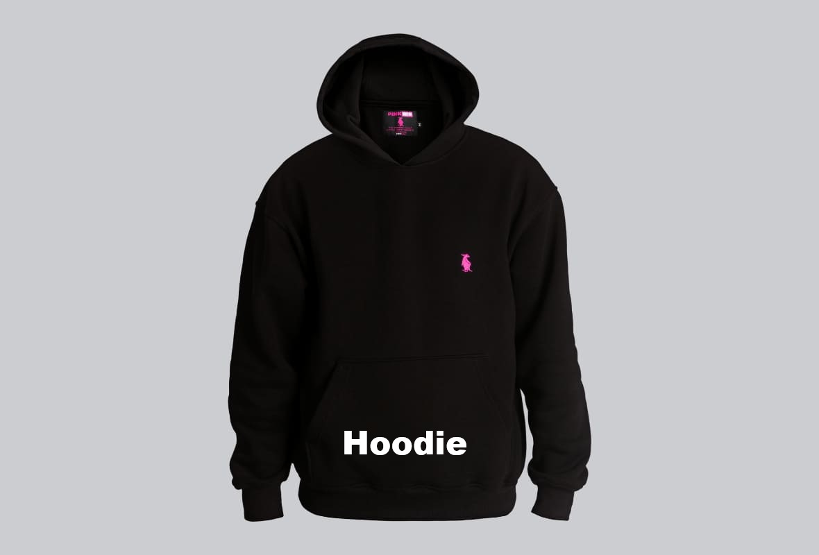 Bluza z kapturem - Hoodie Oversize UNISEX w czarnym kolorze. PinkWin-Wear