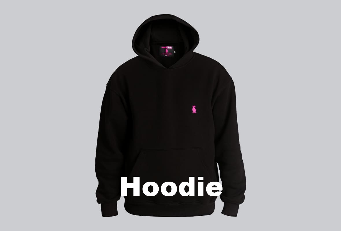 Bluza z kapturem - Hoodie Oversize UNISEX w czarnym kolorze. PinkWin-Wear
